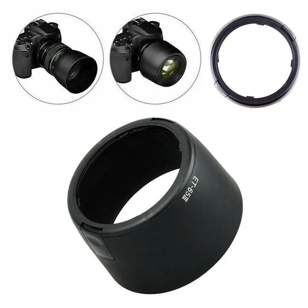 

Бленда для объектива фотоаппарата Canon 85 мм/1,8 дюйма 100-300 мм, черный Высококачественный козырек для объектива камеры 58 мм