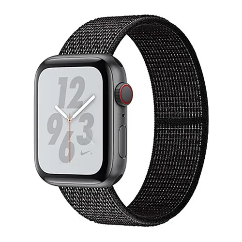 Спортивный нейлоновый ремешок для apple watch 4, apple watch 5, ремешок correa iwatch 44 мм, 40 мм, 38 мм, 42 мм, apple watch series 4, 3, 2, 1 - Цвет ремешка: flash black