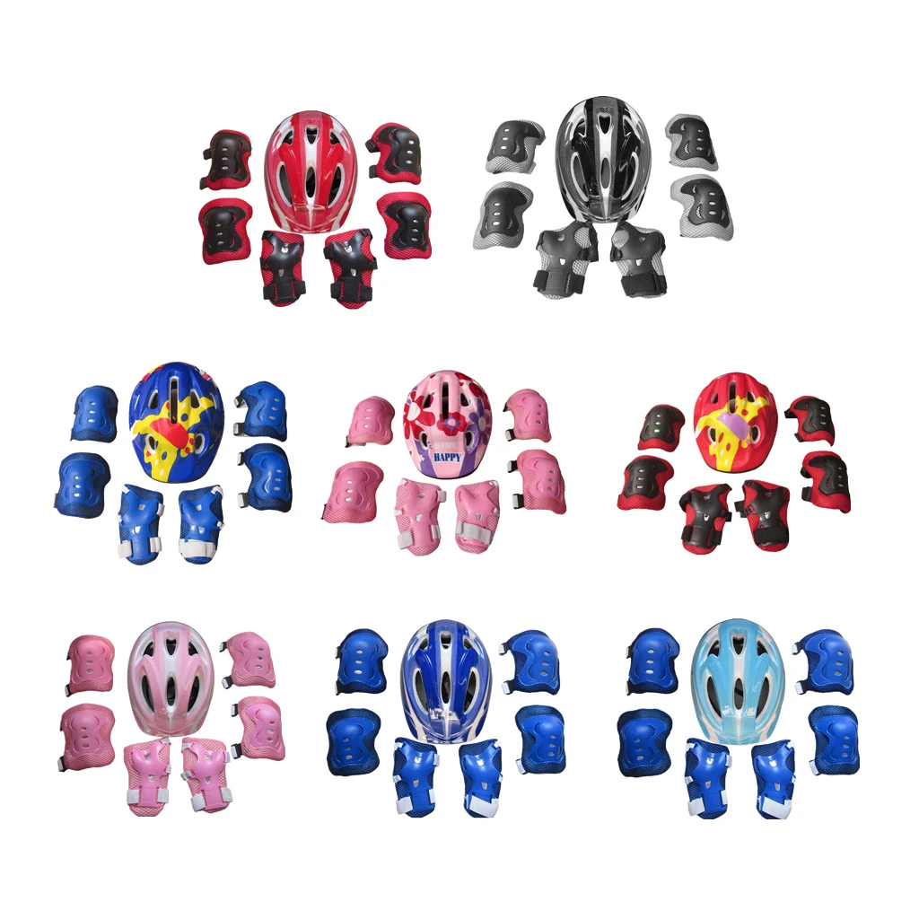 Детский спортивный защитный комплект шлема для малышей наколенники налокотники