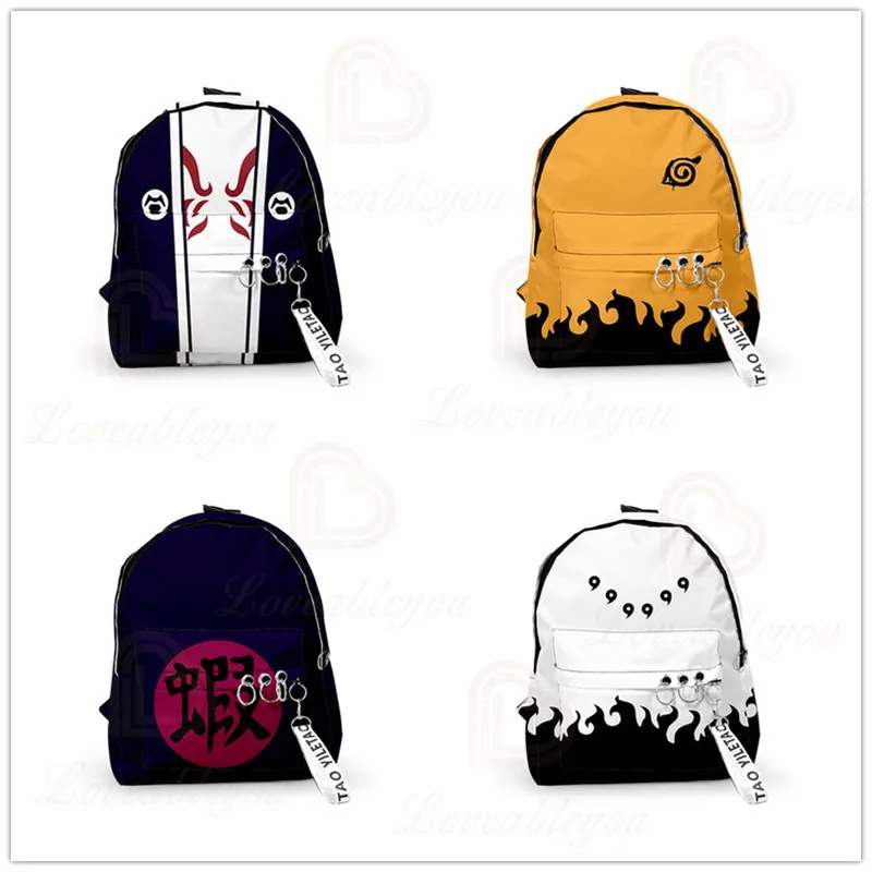 Оптовая продажа 3D рюкзак Наруто для мальчиков и девочек Студенческая сумка с