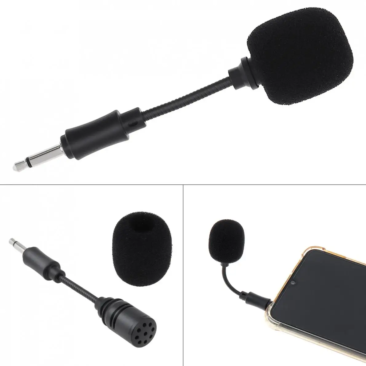 

Mini 3.5mm Mic Flexible Microphone Mono Microphone Boom for Loudspeakers Karaoke / Live broadcast / Conference