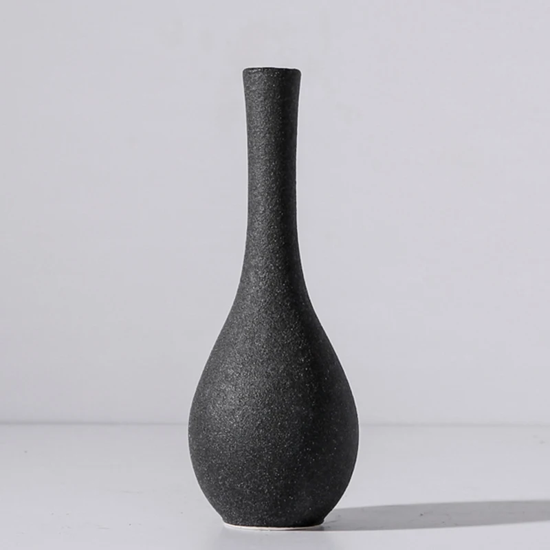 Ваза керамическая матовая 3 цвета белая синяя черная серая | Дом и сад