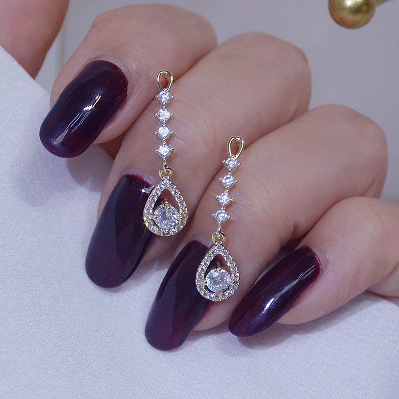 Блестящие боковые новые аксессуары серьги гвоздики с хрустальными бусинами для