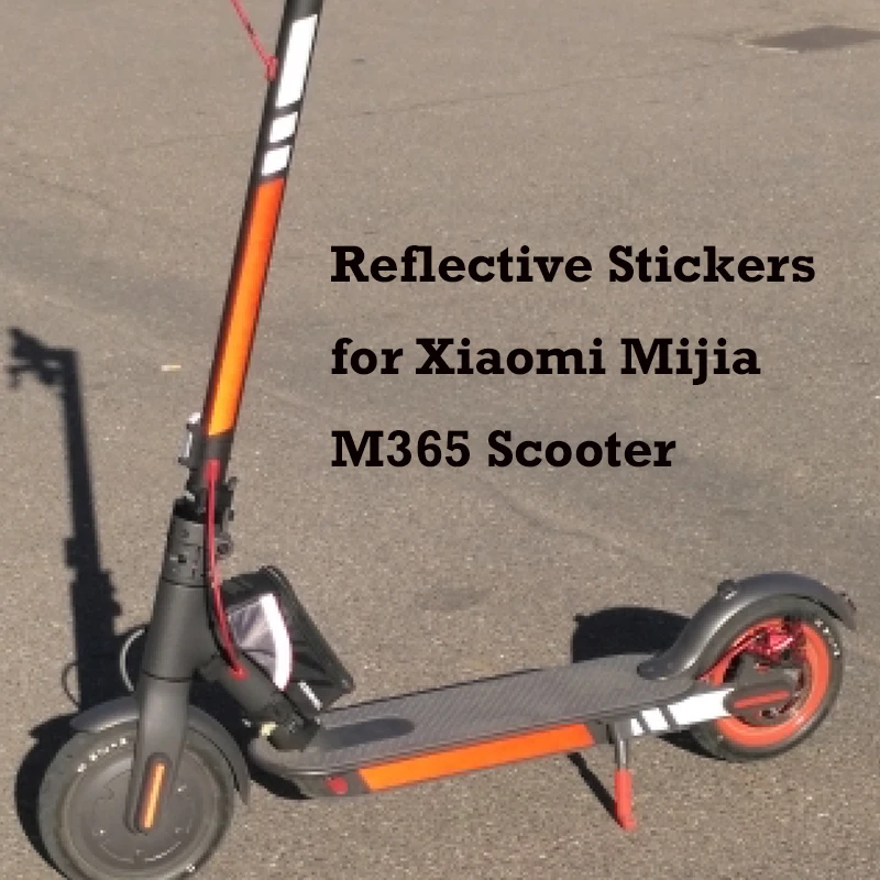 Светоотражающие наклейки для Xiaomi Mijia M365, Электрический скутер, отражающий светильник, ярлыки, наклейки, сигнаПредупреждение полоса, отражатель
