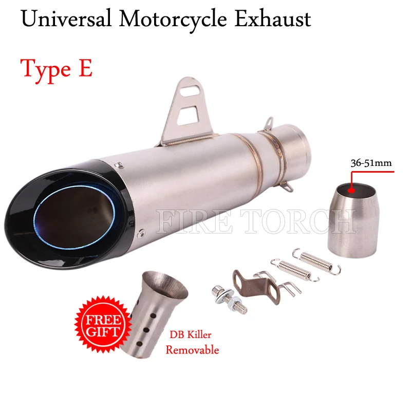 

Universal Motorcycle Exhaust Escape Silencer Modified Muffler Carbon Fiber DB Killer For Ninja 250 z250 GSX250R CBF190R KTM 250