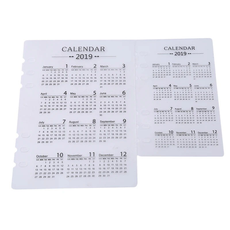 Creative Delicative Calendar Cute Cartoon 2020 Year Index Divider For 6 Holes Diary Binder Weekly Planner Notebooks | Дом и сад