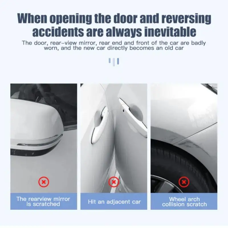 2Pcs 3d Silicone Door Anti-collision Tape Cute Butt Opening Anti- Rubbing Protection Stickers Cartoon Side | Дом и сад