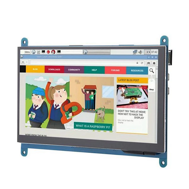 

7 Inch LCD Display Full View LCD IPS Press Screen 1024X600 HD Display Monitor for Raspberry Pi 3B+/4B