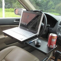 multi functional car laptop desk computer stand foldable car seatsteering wheel laptopnotebook tray table drink holder rack