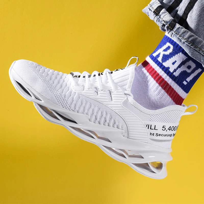 Кроссовки DUDELI мужские легсветильник дышащие сетчатые с лезвиями для бега