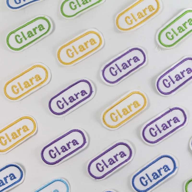 Детские наклейки с идентификацией имени индивидуальные вышитые нашивки