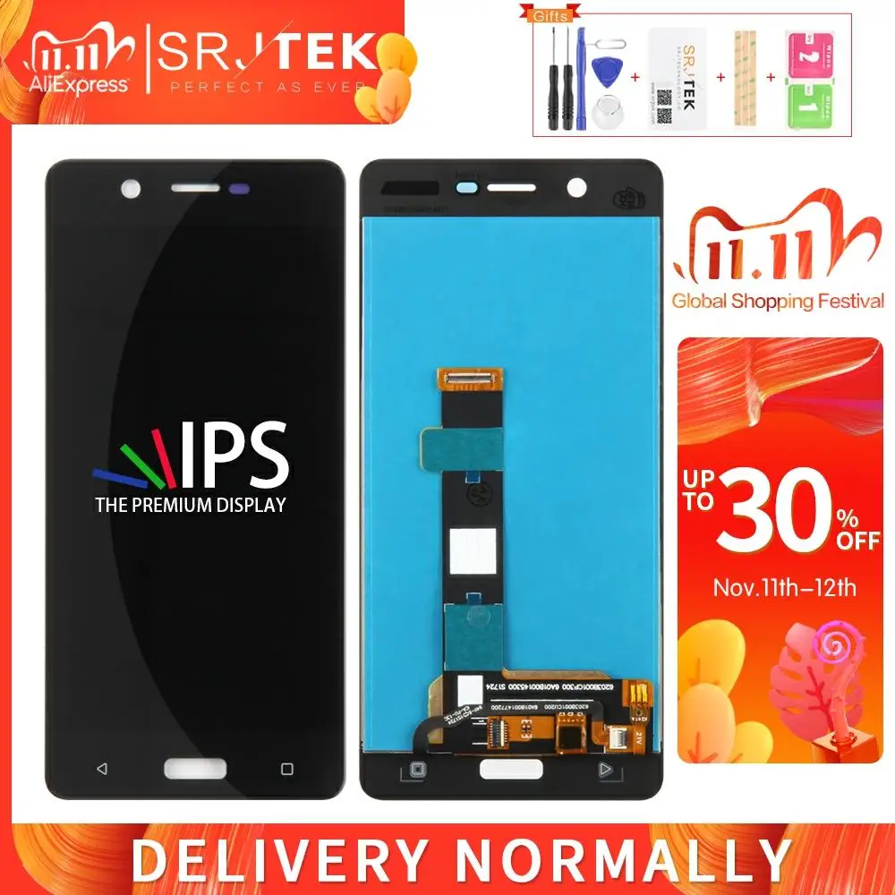 Сенсорный ЖК экран 2018 дюйма для Nokia 5 сенсорный N5 TA 1008 1030 дигитайзер в сборе