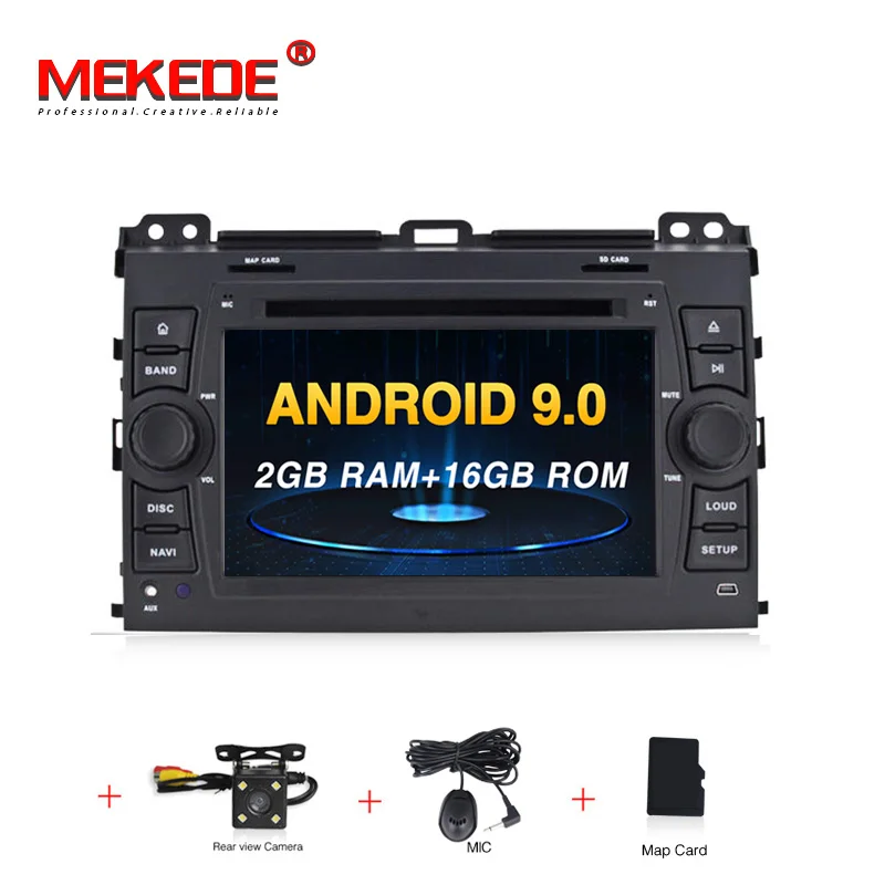 PX3 DVD CAMERA MEKEDE Android9.0 4G ram 64G rom RDS автомобильный мультимедийный плеер для toyot prado 120 2003-2009 Автомобильный gps навигатор радио wifi Casstee - Цвет: PX3 DVD CAMERA
