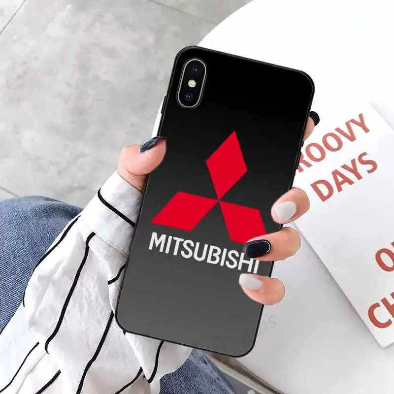 

Mitsubishi car logo Bling Cute Phone Case For iphone 5 5s 5c se 6 6s 7 8 plus x xs xr 11 pro max coque shell funda hull