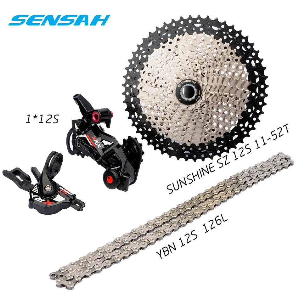 Бесплатная доставка SENSAH MTB SRAM 12 Скоростей SHIMANO DEORE XT M8000 M9100 Groupset Mountainbike 1x12 Speed 52T