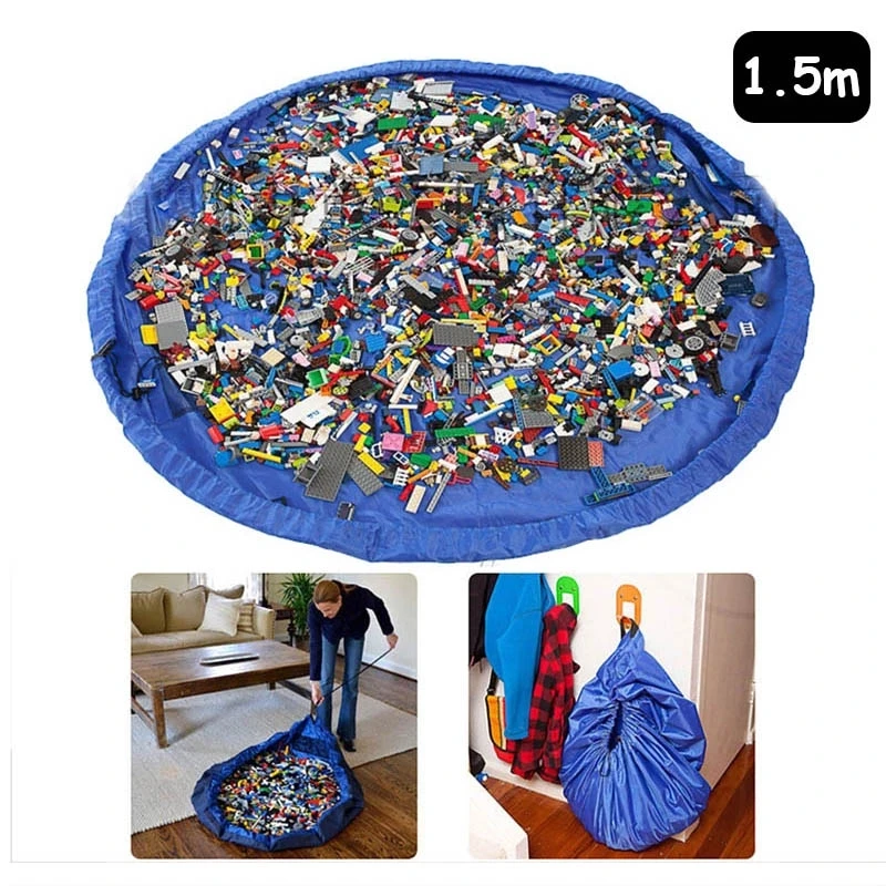 

Toy Clean-up Storage Bag Play Mat Toys Organizer Foldable Storage Containers Portable Storage Baskets