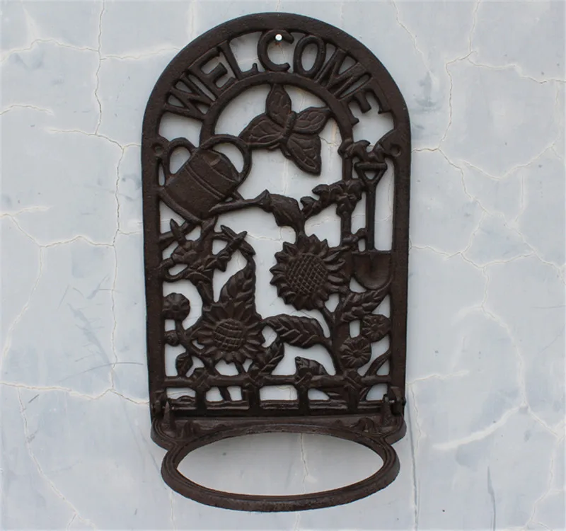 Чугунный настенный держатель для горшков растений цветов плантатор подставка