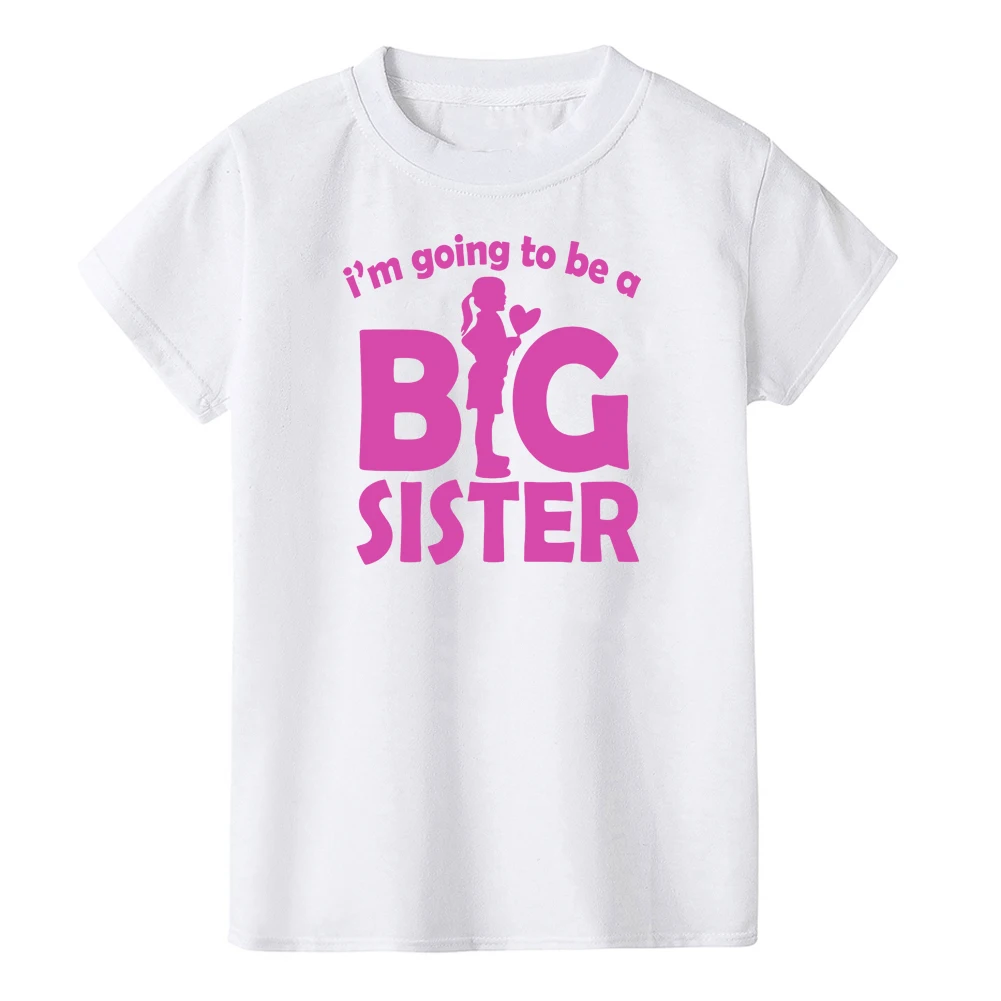 Детская модная футболка с надписью «I'm Going To Be A Big Sister/brother» для мальчиков и девочек Забавные повседневные белые футболки для малышей с короткими рукавами