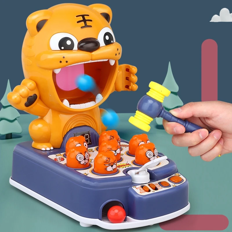 

Tiger Hammering Hamster Interactive Learning Pounding Kids Children Puzzle Toy