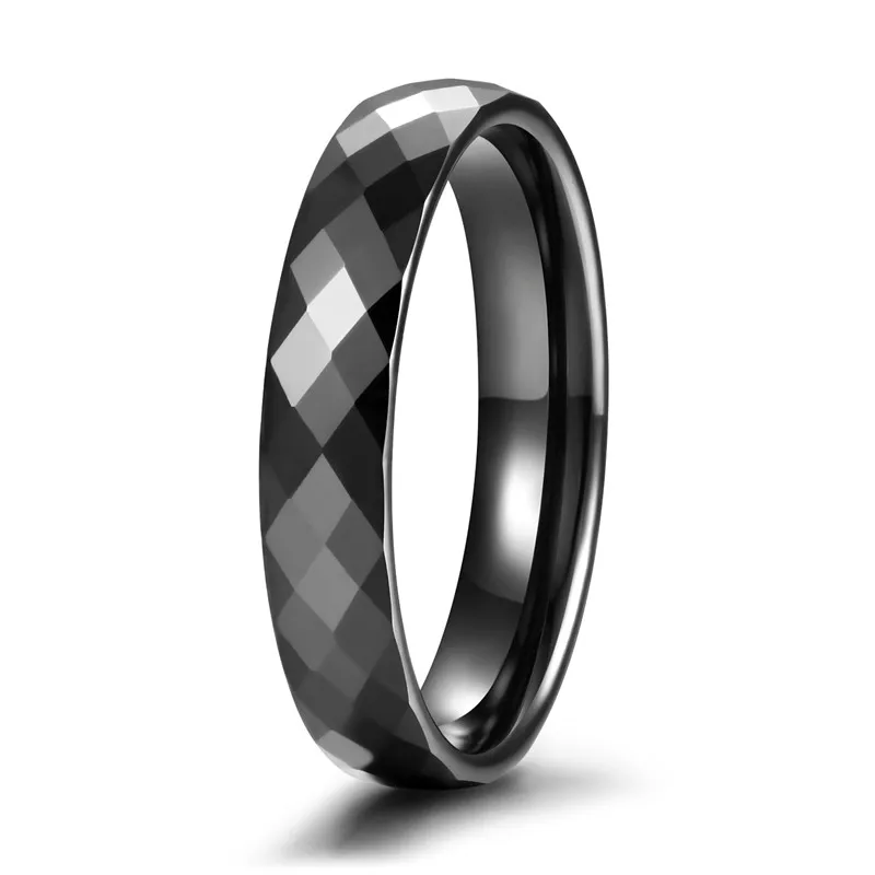 Black 4mm TIGRADE 4/6 мм черный Керамика кольцо для обувь для мужчин и женщин; розовое платье ручной работы с кроя Одежда высшего качества ювелирные изделия, не оставляя на нем царапин Для женщин кольца, не вызывает аллергии - Цвет основного камня: Black 4mm