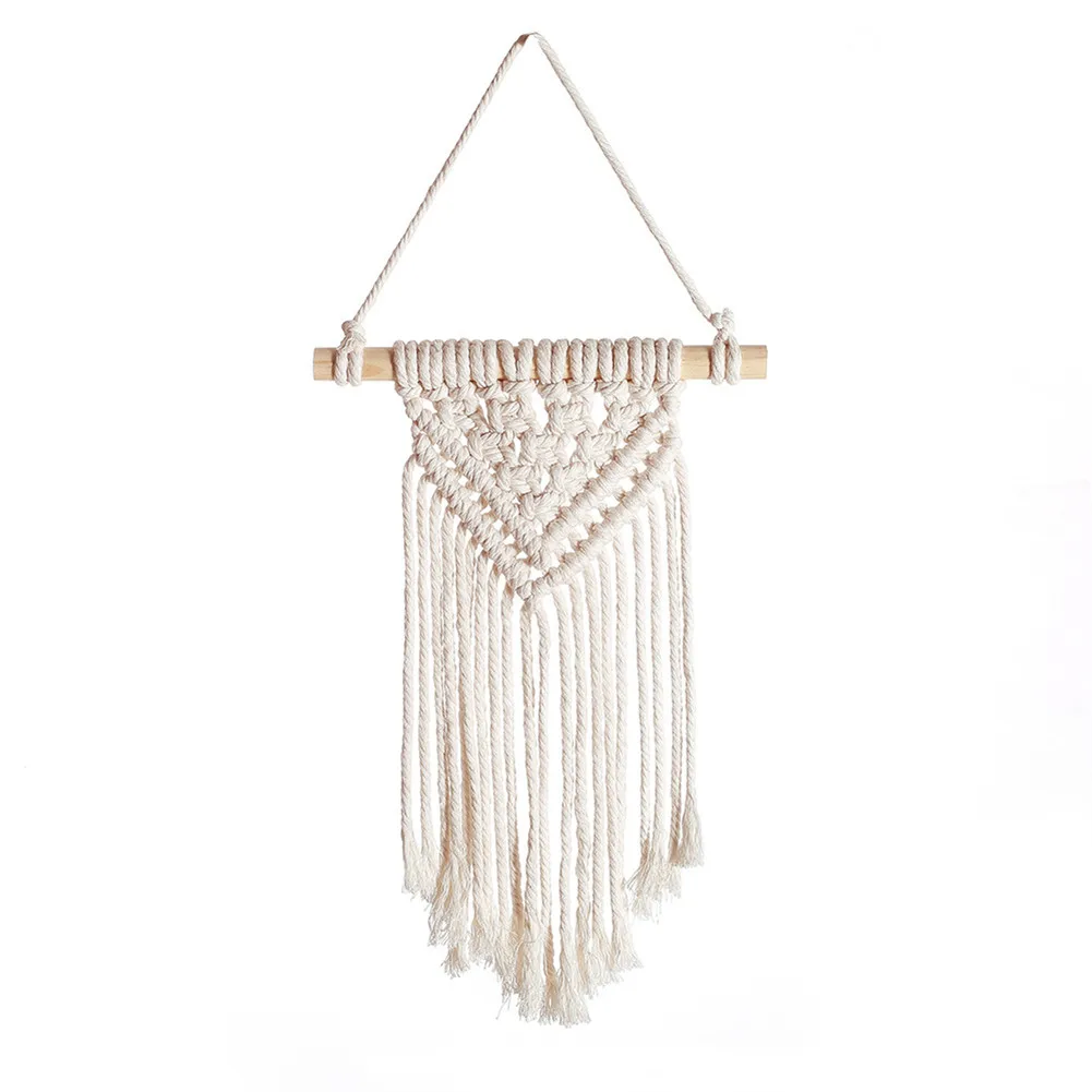 

Macrame Wall Hanging Bohemian Style Handwoven Cotton Rope Tapestry Home Wedding Bedroom Appartement Decoration Wall Feasible