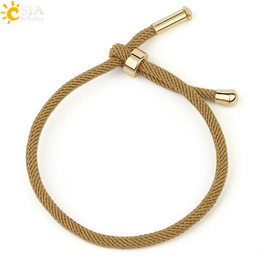 Champagne Color CSJA, веревка, цепь, дружба, красные браслеты, мужские, Femme, плетеный браслет, браслеты, Mujer,, счастливый подарок для влюбленных, для женщин S512 - Окраска металла: Champagne Color