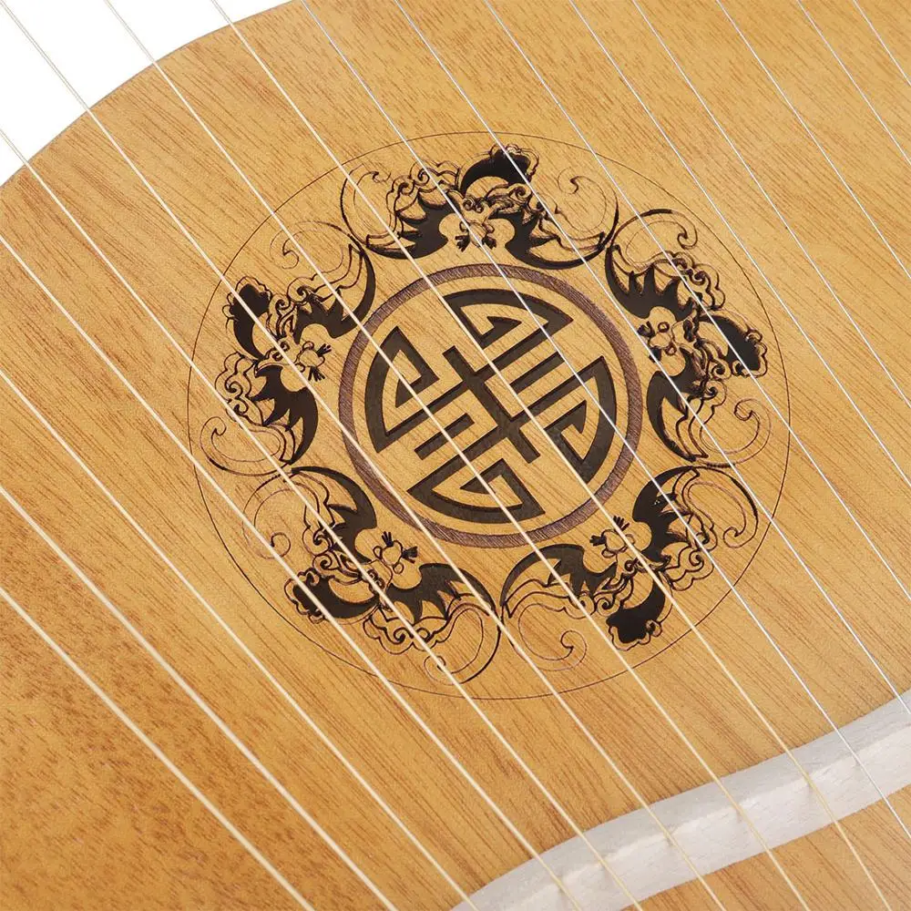16 Strings Wooden Mahogany Lyre Harp Musical Instrument Stringed with Tuning Tool for Beginner | Спорт и развлечения