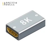 accezz hd 8k hdmi compatible female to female splitter extension converter adapter cable coupler for hdtv hdcp computer