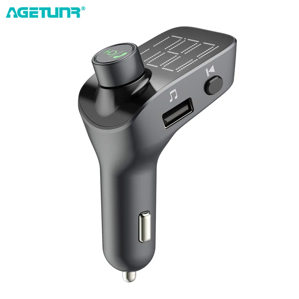 Автомобильный MP3-плеер AGETUNR T15 Bluetooth 5 0 приемник FM-передатчик двойное зарядное
