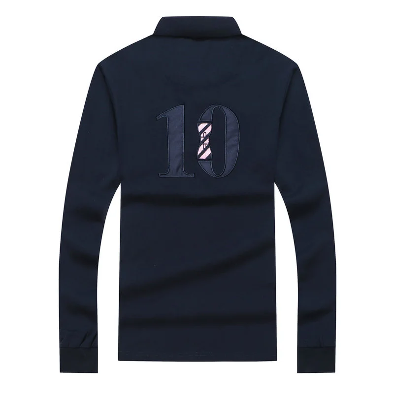 

Новинка 2021, Мужская классическая рубашка-поло с длинным рукавом, мужская рубашка с вышивкой, мужские повседневные хлопковые мужские одното...