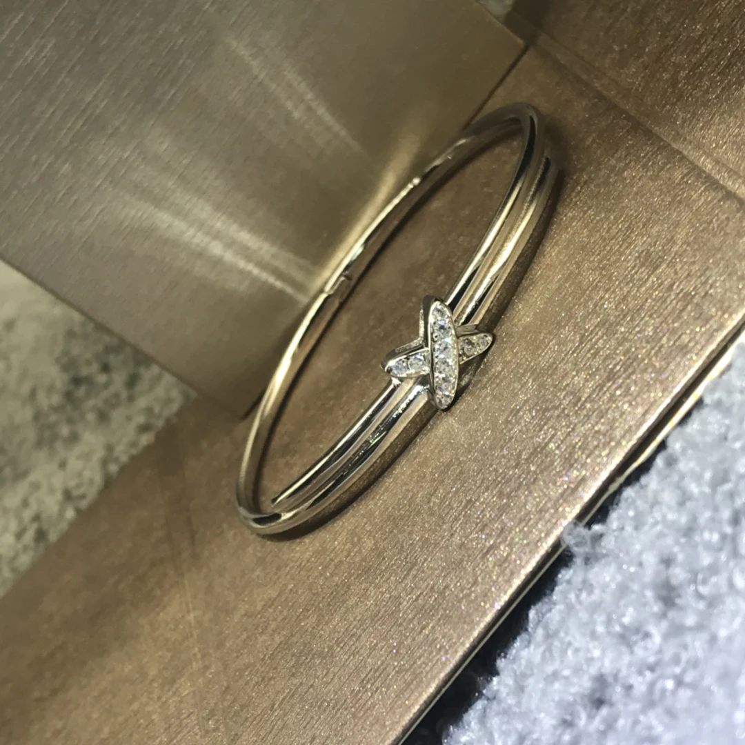 

Fashion jewelry hot sale half diamond cross bracelet. Women's wear accessories for women. Holiday gift