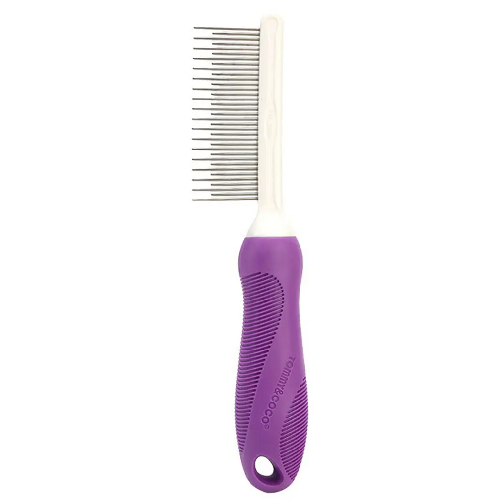 

Hot Detangling Pet Comb With Long And Short Stainless Steel Teeth For Removing Matted Fur Knots Tangles For Dog And Cat Grooming