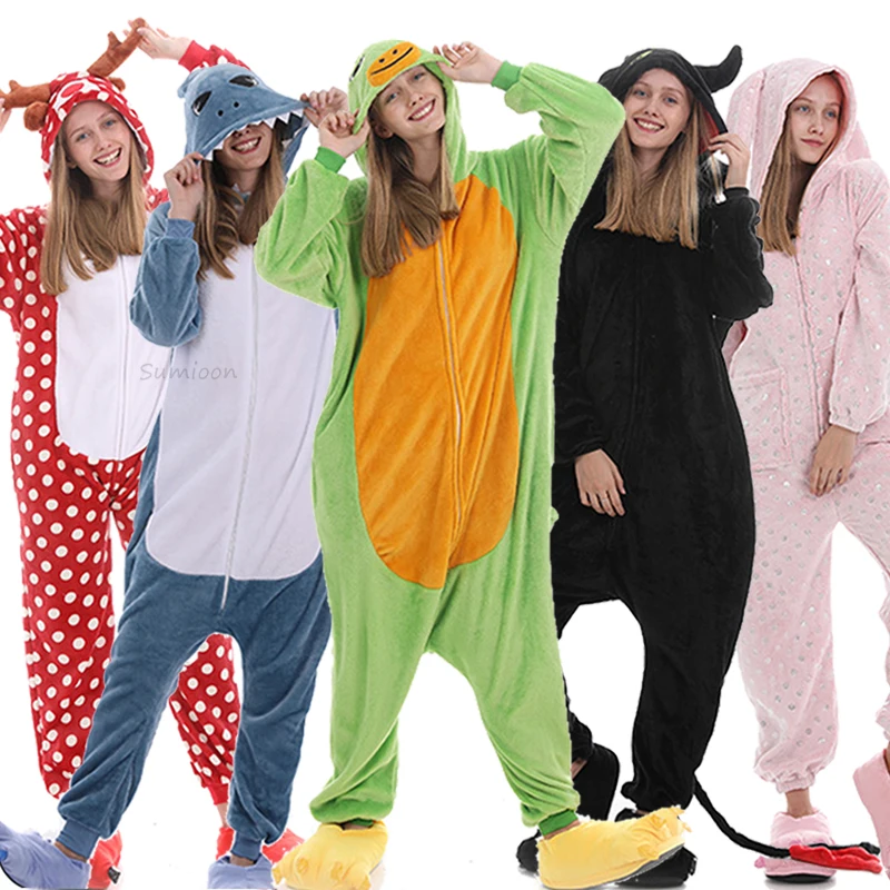 Пижама кигуруми в виде единорога комбинезон для взрослых животных женщин и