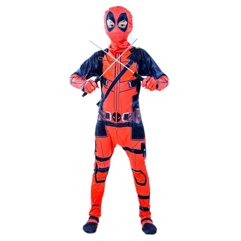 Детский костюм супергероя для косплея на Хэллоуин/Карнавал Дэдпул |