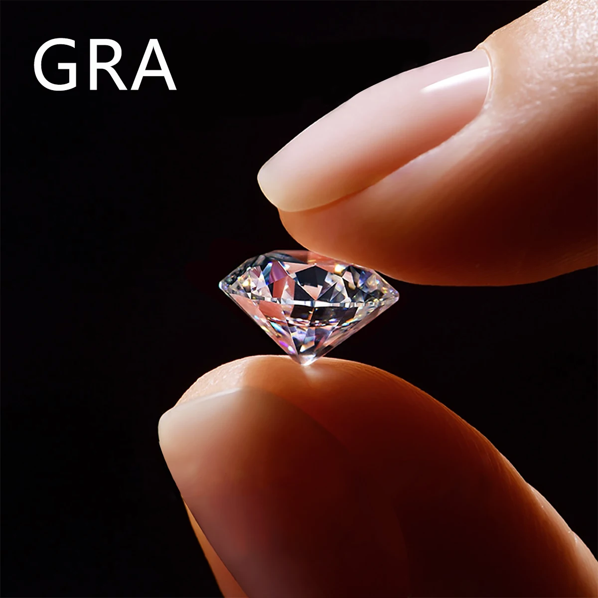 High Quality Certified Moissanite Stone GRA Loose Gemstones Engraved With Code D Color VVS1 Round Cut Gem 100% Pass Diamond Test