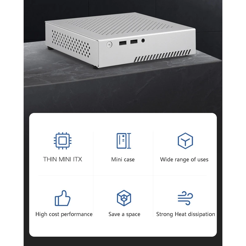 TX03 Mini ITX Case Computer Chassis HTPC Host USB2.0 Enclosure Desktop | Компьютеры и офис