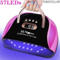big powerful 57leds uv led nail lamp for all nail gel dryer manicure machine with auto sensor pink nail art salon equipment