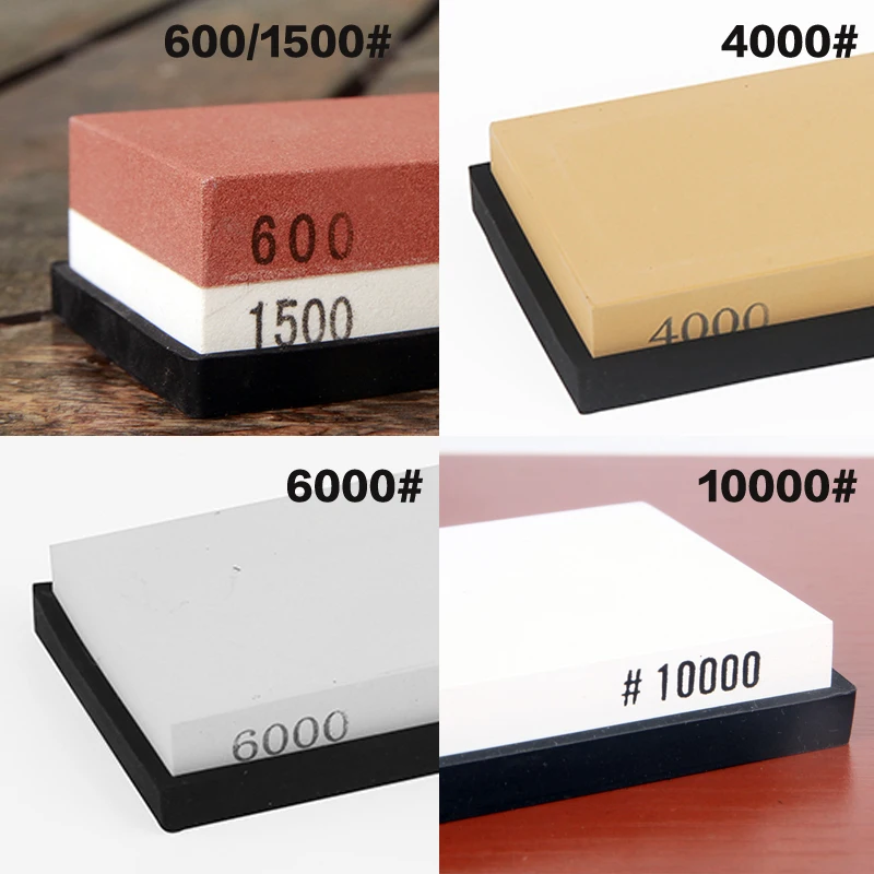 RSCHEF Комплект из 4 предметов ножей точильный камень 600/1500 4000 6000 10000 Грит