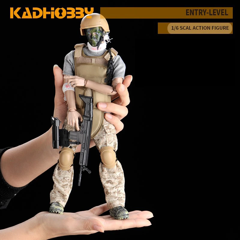 

KADHOBBY масштаб 1/6 (12 дюймов и 30 см), экшн-фигурки раненного солдата, игрушки, строительные аксессуары с оружием, подарки для мальчиков