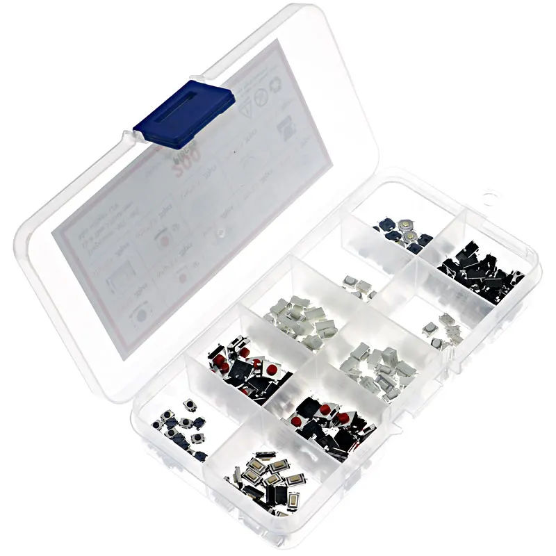 200 шт. 10 типов тактильные кнопки кнопочный сенсорный переключатель пульт