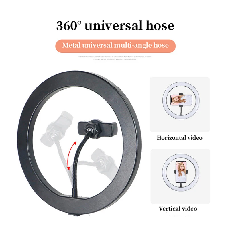 ring light with tripodphone stand holder carbon fiber desk tripod for phone ring lamp light clip for smartphone selfie stick free global shipping