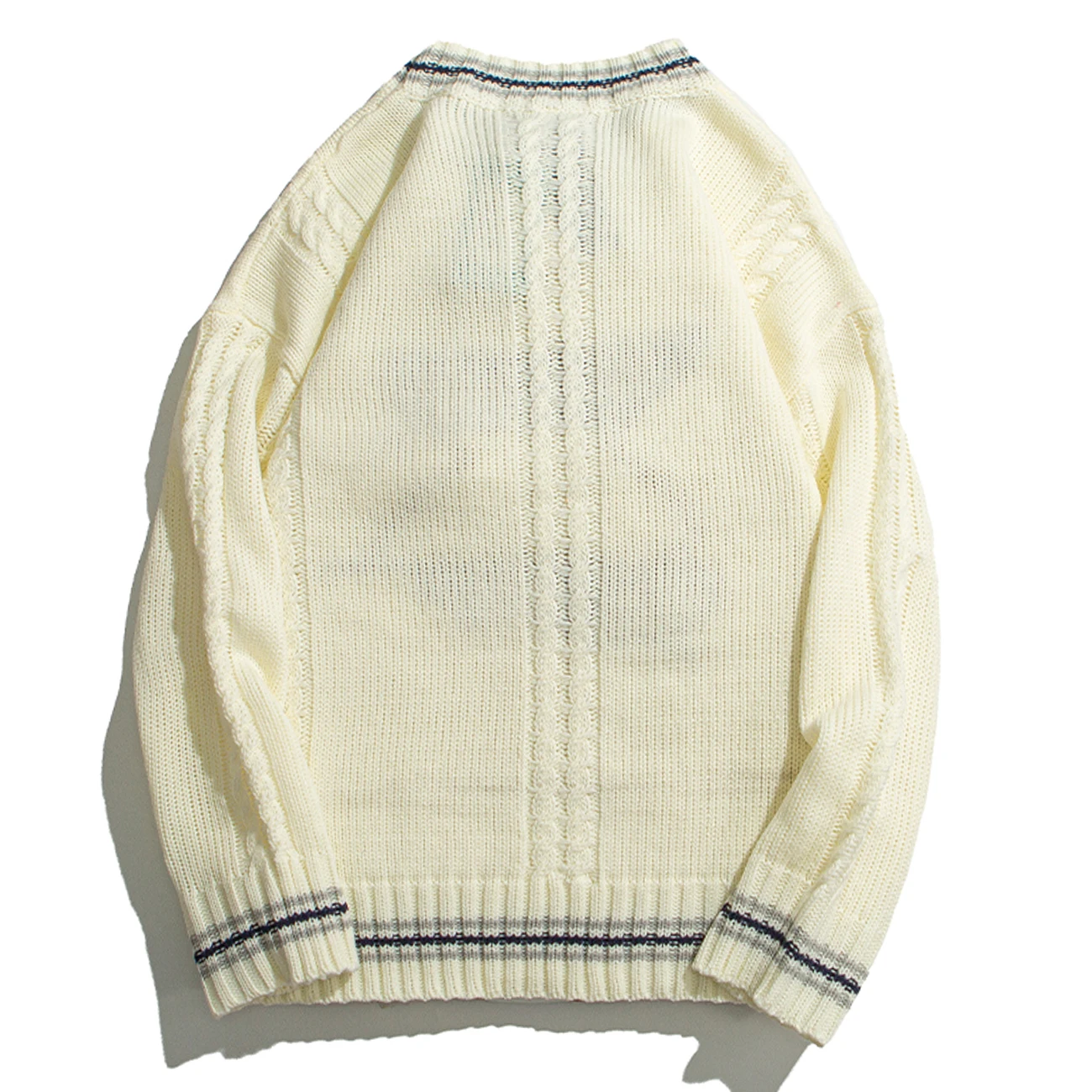 Хип Хоп Уличная трикотажный свитер с медведем для мужчин 2020 Осень Harajuku Мужской