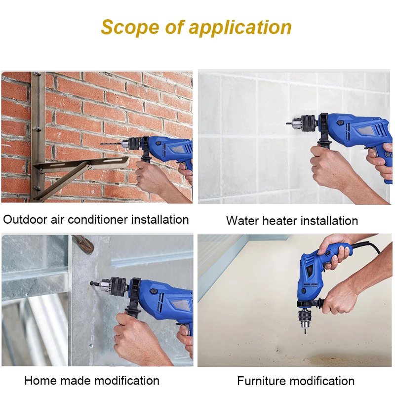 

13MM Electric Drill Impact Rotary Hammer Drill Professional Power Tool US Plug Electric Drill Impact Tool 600W Adjustable Speed