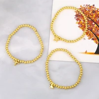 hot sale copper metal lovely butterflystarfruit pineapple pendant bracelets gold plated beaded chain for women jewelry present