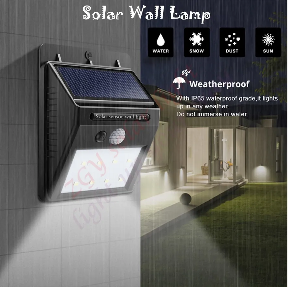2/4PCS 30 LED 5 Modes Wall Light Outdoor Street Lighting Solar Lamps Remote Control Infrared PIR Waterproof 500 LM gui | Лампы и