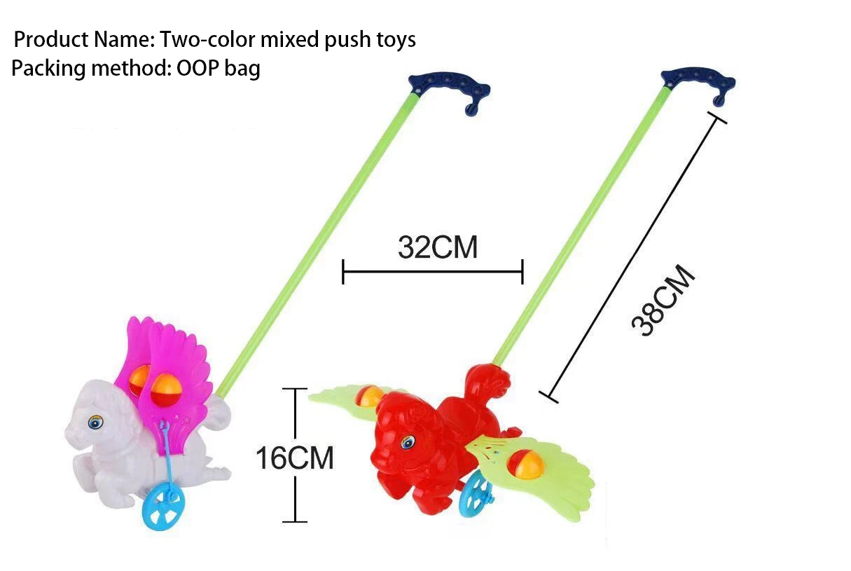 

Baby Hand Push Pull Toddler Toy Kids Single Plastic Stroller Children Motor Skills Hand-Eye Coordination Education Walk Kid Toys