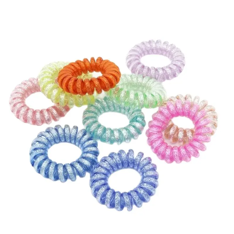 

10 шт., эластичные резинки для волос с блестками