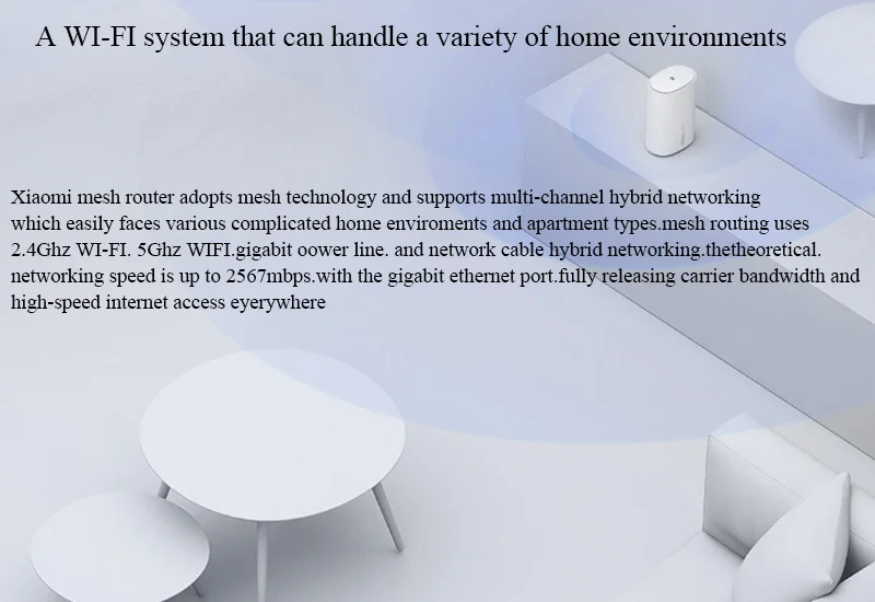 Xiaomi Mi маршрутизатор сетка WiFi 2,4+ 5 ГГц WiFi маршрутизатор высокоскоростной 4-ядерный процессор 256 Мб гигабитная мощность 4 усилителя сигнала для умного дома