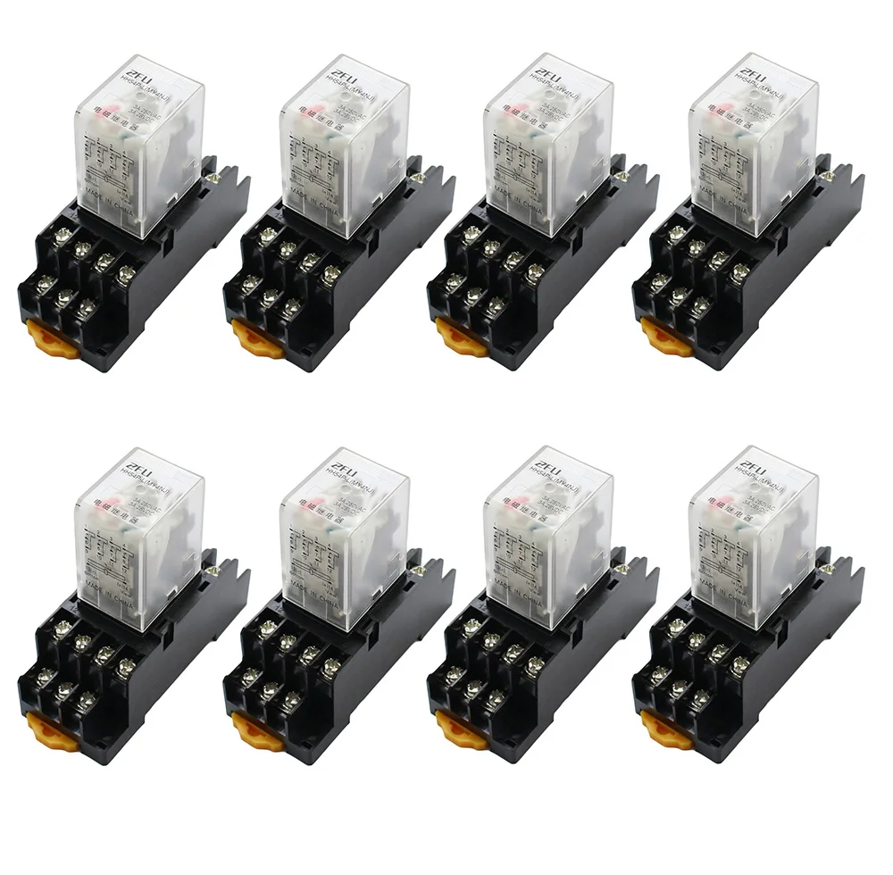 Высококачественное штепсельное реле ZFU HH54P MY4NJ PYF14A 12 В 24 36 48 110 220 постоянного