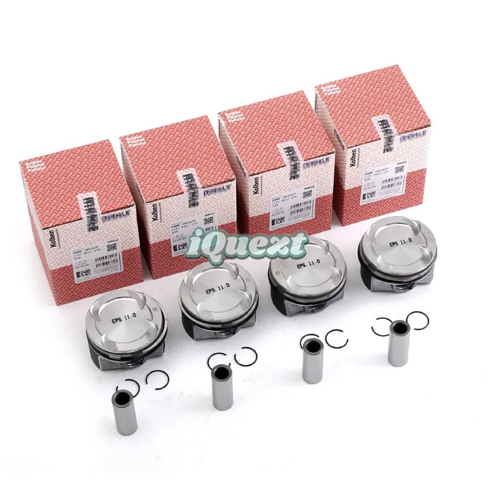 

Pistons & Rings Set 11259468870 CR 11:1 for BMW 320i 420i X3 Mini Cooper S F30 F56 G20 G30 B48B20A 2.0 1998CC Turbocharged